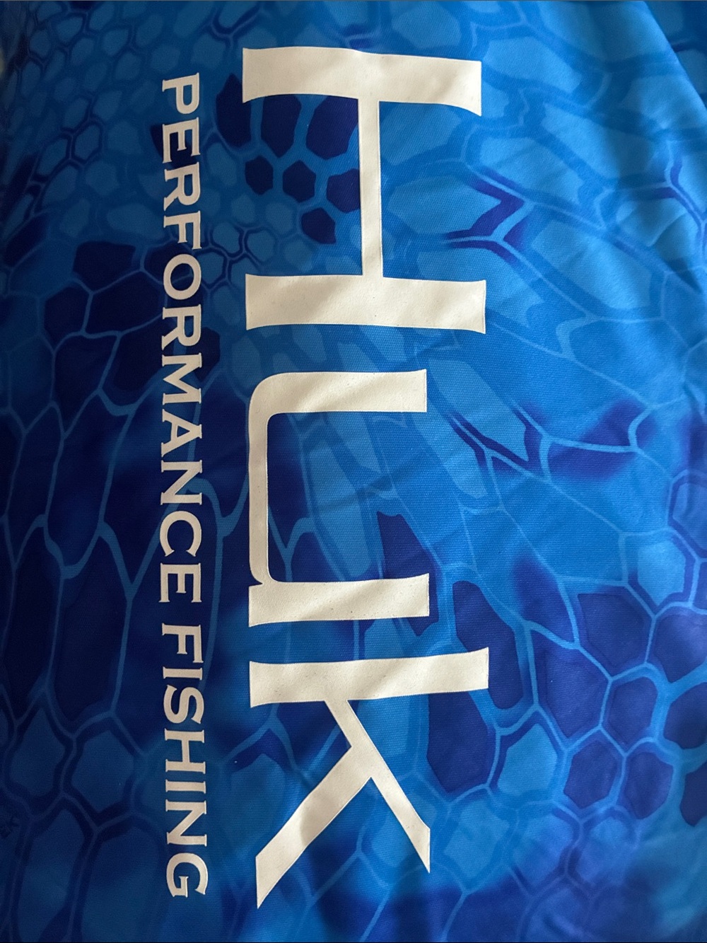 Huk Men's Blue Performance Swim Rash Guard - Kryptek Pattern - Picture 8 of 8